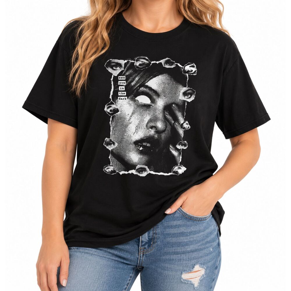 Softcult See You in the Dark Black Graphic Band T-Shirt Unisex | Large